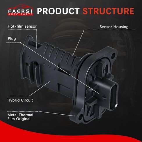 FAERSI جهاز قياس تدفق الهواء الشامل MAF متوافق مع BMW 2014-16 228i، 2015-16 228i xDrive، 2013-17 320i، 2013-17 320i xDrive، 2012-16 328i استبدال#13627602038 ‎0280218266 ‎بوش:0 280 218 267 in Kuwait