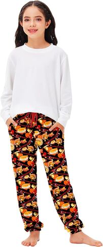 Deerose Christmas Pants Xmas Drawstring Sweatpants with Pockets 5-14 Years in Kuwait