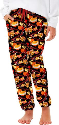Deerose Christmas Pants Xmas Drawstring Sweatpants with Pockets 5-14 Years in Kuwait