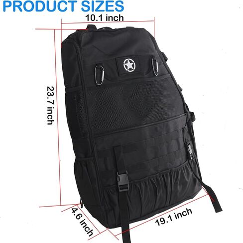 Wrangler Roll Bar Storage Bag Cage with Star Logo for JK TL LJ JL 4-Door Organizers Accessories with Multi-Pockets Tool Kits Bottle Drink Phone Gadget Holder - Pack of 2 Cargo Bag Saddlebag in Kuwait