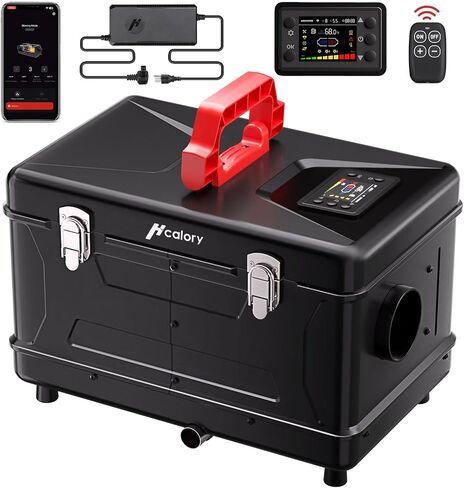 HCALORY Diesel Heater 5-8KW Toolbox Compact 2 Diesel Air Heater All-in-one Portable 110V AC & 12V 24V DC Support with Altitude Mode APP Control Parking Heater for Car Truck RV Campers in Saudi Arabia