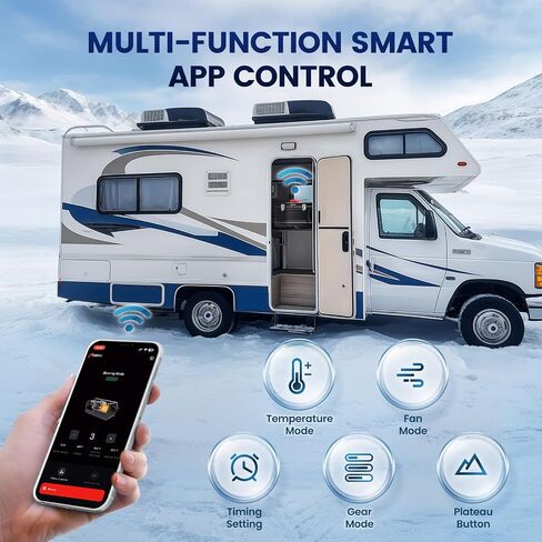 HCALORY Diesel Heater 5-8KW Toolbox Compact 2 Diesel Air Heater All-in-one Portable 110V AC & 12V 24V DC Support with Altitude Mode APP Control Parking Heater for Car Truck RV Campers in Saudi Arabia