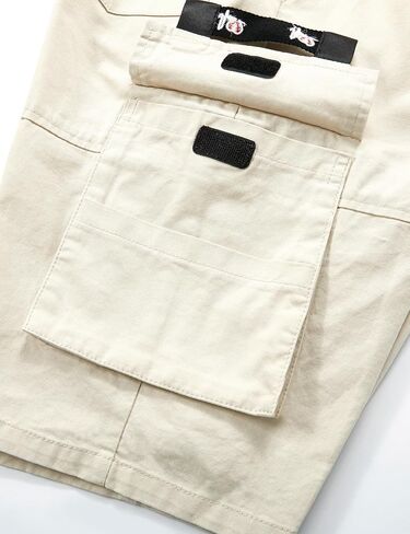 ELETOP Men's Cargo Shorts Casual Cotton Elastic Waist Work Shorts Drawstring Big Tall Classic Stretch Shorts in Saudi Arabia