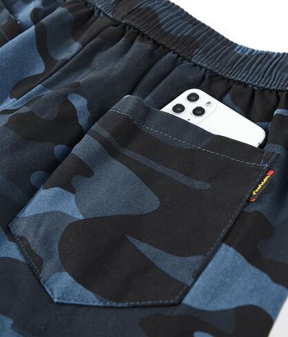 ELETOP Men's Cargo Shorts Casual Cotton Elastic Waist Work Shorts Drawstring Big Tall Classic Stretch Shorts in Saudi Arabia