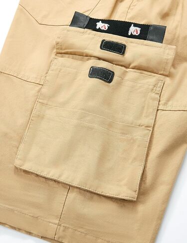 ELETOP Men's Cargo Shorts Casual Cotton Elastic Waist Work Shorts Drawstring Big Tall Classic Stretch Shorts in Saudi Arabia