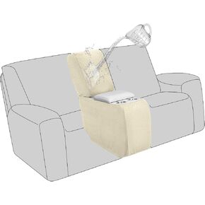 ALIECOM 100% Waterproof Sectional Recliner Couch Covers L Shape Sofa Cover Jacquard Stretch 5-Piece Corner Couch Cover for Reclining Sectional Slipcover Furniture Protector (5 Seat, Light Gray)