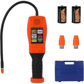 Refrigerant Leak Detector HVAC Automotive Freon Leak Detector Tool CFCs HCFCs HFCs Halogen Gas Leak Detector Finder for R134A R410A R22 R404A R407C 134A AZ-50 HP62 MP39 Car AC Leak Detector Kit
