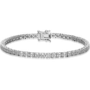 سوار التنس الكلاسيكي من Amazon Essentials Diamond Accent، 7.25 بوصة (مجموعة Amazon سابقًا)