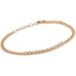 Zoe Chicco Women's 14k Bezel Set Tennis Station Bracelet
