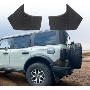 Automotive Rear Corner Guards, Corner Cover Trim Cover Compatible with Ford Bronco 2021-2023 2/4 Dorrs, Rear Wall Side Corner Cover Protective Accessories, Cowl Body Armor Side,Black 2PCS