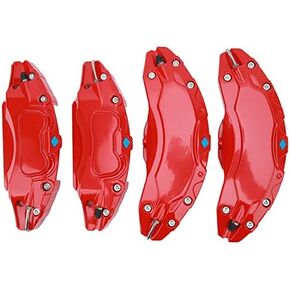 4 Pcs 19in 20in Brake Caliper Cover Guard, Disc Brake Caliper Protector Cover Covers Guard Replacement for Model Y 2020-2023 (Red)