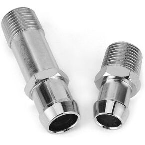 Heater Hose Fitting, 2Pcs Steel Heater Hose Fittings Connector for 3/4in 5/8in Intake Coolant Connector Auto Car Accessory