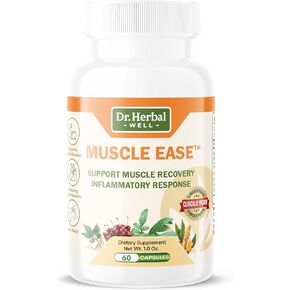 Muscle Ease - Joint, Muscle & Nerve Support Fast Acting Relax Comfort Recovery Natural Herbal Supplement - (60 Capsules) MAX-Strength