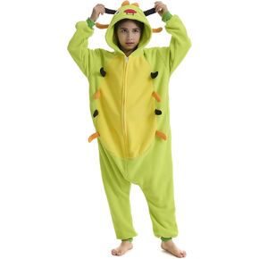 OGU' DEAL Kid's Caterpillar Onesie,Zip Up Animal Pajamas Halloween Cosplay Costume for Girls Boys