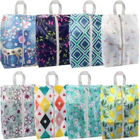 8Pcs Travel Shoe Bags, Shoe Storage Pouch with Handle, Waterproof Travel Accessories Vacation，Shoe Bags for Travel Men and Women