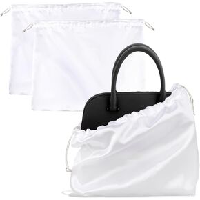 2 Pack Dust Bags for Handbag Silk Purse Dust Bags With Drawstring Large Storage Pouch for Purse Daily Organizer Pouches Travel Dustproof Covers for Shoes Boots Gym