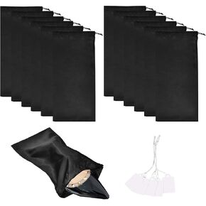 Shoe Dust Bags - 12 Pack Shoe Bags for Travel Satin Fabric Shoe Bag with Drawstring for Men Women Travel Protecting Storing Shoes in Saudi Arabia