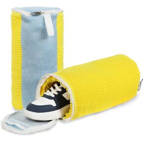 Large Size Shoes Washing Machine Bag-For Sneakers Tennis and all type of Shoes-Shoe Cleaning Bag-Sneaker Cleaner Bag-Chenille Fabric-Microfiber-Durable Buckle-Insole Pocket-Shoe Laces Pocket