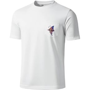 Palmyth Fishing Shirts for Men Short Sleeve Sun Protection T-Shirts UPF 50+ Rash Guard Tee