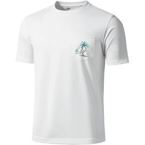Palmyth Fishing Shirts for Men Short Sleeve Sun Protection T-Shirts UPF 50+ Rash Guard Tee in Kuwait