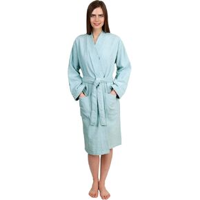 TowelSelections Womens Robe, Kimono Bathrobe for Women, 100% Cotton Knee Length Terry Cloth Robes for Women