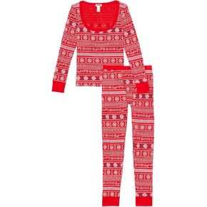 Victoria's Secret PINK Thermal Pajama Set, Long Sleeve Shirt & Leggings Set, Sleepwear for Women (XS-XXL)