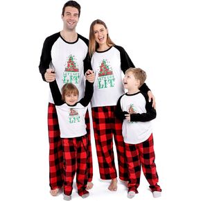Matching Christmas Pajamas Set for Family, Printed Pjs for Women Men Kids Boys Girls Xmas Sleepwear Set for Couples