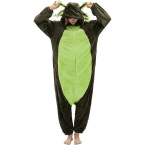 زي DELEY للجنسين Axolotl زي للبالغين، بيجامة قطعة واحدة، أزياء الهالوين التنكرية، بدلة ملابس منزلية، قطعة واحدة على شكل حيوان in Kuwait