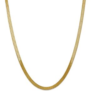 Jewels By Lux 14K Yellow Gold 5.0mm Silky Herringbone Chain