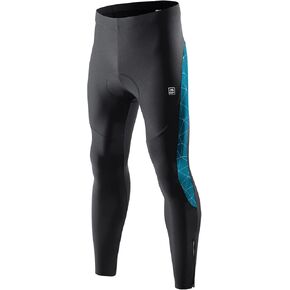 Santic Men's Cycling Tights Padded Pants Cycle Leggings Bicycle Bike Trouser-Reflective Winter Warm Windproof Black