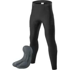 ROCKBROS Winter Cycling Pants for Men Thermal Padded Biking Leggings Men’s Long Tights Bike Pants Windproof Warm