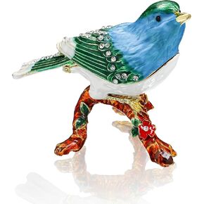 YU FENG Scallop Hinged Trinket Box Seashell Figurine Jewelry Box Hinged for Ring Holder Earrings Display