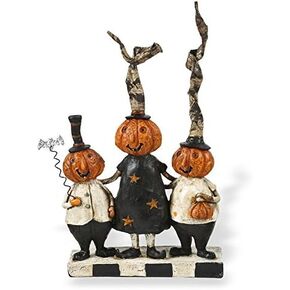 K&K Interiors 8 بوصة من الراتنج عائلة اليقطين الثلاثي مع الخفافيش in Kuwait