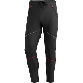 ROCKBROS Mens Cycling Pants, Thermal Mountain Bike Pants with Zippered Pockets, Windproof Riding Pants for Men