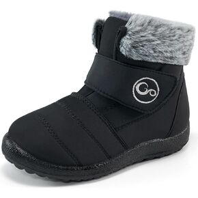 FUDYNMALC Girls Boys Winter Snow Boots - Comfortable Warm Toddler Winter Shoes Waterproof Lightweight Kids Ankle Booties Outdoor Walking
