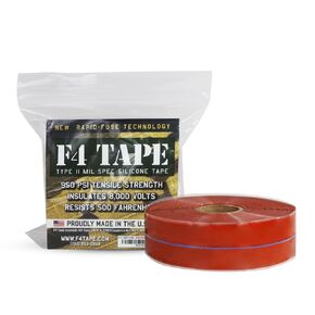 Bond It F4 Emergency Self-Fusing Silicone Tape, Repair Plumbing Pipe & Radiator Hose Leak, Electrical Insulation, Permanent Bonding, Waterproof, 1" x 36' x 20mil, Red, Pack of 2