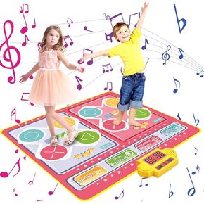 Kids Play Mats Kids Area Rug Non Skid Dance Mat for Girls Boys Music Kid Play Mat Dance Mats Carpet for Christmas Holiday