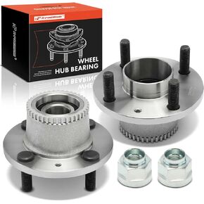 A-Premium 2 x Rear Wheel Bearing and Hub Assembly with ABS Ring & 4-Lug Compatible with Chevrolet Aveo 04-11, Aveo5 07-11, Pontiac Wave 05-08, G3 09-10, with 4-Wheel ABS
