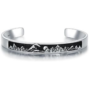 925 Sterling Silver Bangle Cuff for Men
