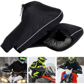 YUNVI ATV Hand Muffs Winter ATV Accessories, Waterproof ATV Gloves, Snowmobile Handlebar Gloves for Men in Cold Weather