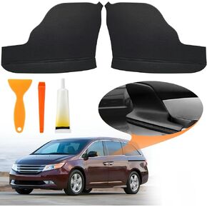 Feekoon 2Pcs Door Panel Armrest Cover Compatible with Honda/Odyssey 2011-2017 Car Door Armrest Replacement Leather, High Fit Black Armrest Cover Set Durable and Comfortable Includes Door Removal Tool