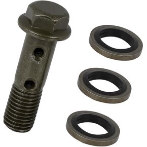 M10x1.25mm 42mm Length Banjo Bolt Fuel Line Adapter Set for Motorcycle Brake Master Cylinder Durable Material