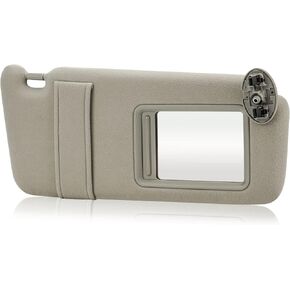 Beige Passenger Right Side Sun Visor Replacement Compatible with 2007 2008 2009 2010 2011 Toyota Camry without Sunroof Replace 74310-06750-E0