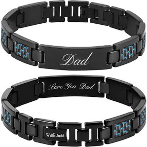 Wills Judd Mens Dad Bracelet Fathers Day Gift From Daughter Son In Gift Box Unique Idea For Dad