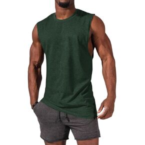 ZIWOCH Men's Sleeveless Tank Tops Crewneck Solid Loose Fit Shirt