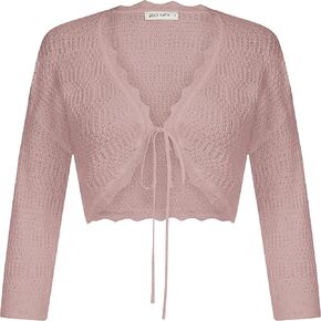GRACE KARIN Women's 3/4 Sleeve Bolero Shrug Lightweight Open Front Cropped Cardigan Knit Shrugs for Dresses