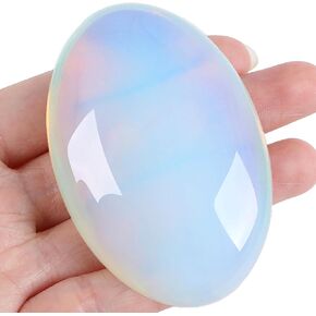 ZHIYUXI 2.4" Opal Crystals and Healing Stones Gemstones Worry Stone Healing Crystals Decor Protection Crystals Energy Balancing Therapy Polished Stones Palm Stone Mediation Gem Stones Gifts 1PC