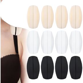6 Pair Bra Strap Cushion, 3 Colour Silicone Bra Strap Pads Fabric Non-Slip Bra Strap Holders for Slipping Women Minimize Shoulder Discomfort Shoulder Pads Protectors in Kuwait