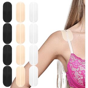 Mabor 6 Pairs Bra Strap Cushion Silicone Bra Strap Pads, Bra Strap Holders for Slipping Soft No Dents Non Slip Shoulder Pads for Bra Straps to Ease Shoulder Discomfort