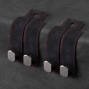 Car Hooks for Headrest,2PCS Car Seat Back Storage Hook for Headrest,Car Seat Multifunctional Bag Hook,Car Hooks for Purses,Bags,Handbags (Black)